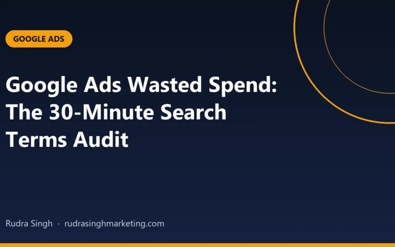 Google Ads Wasted Spend: How to Find It in a 30-Minute Search Terms Audit
