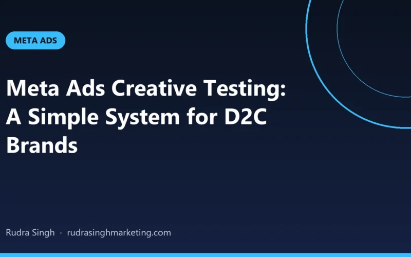 Meta Ads Creative Testing: A Simple System for D2C Brands